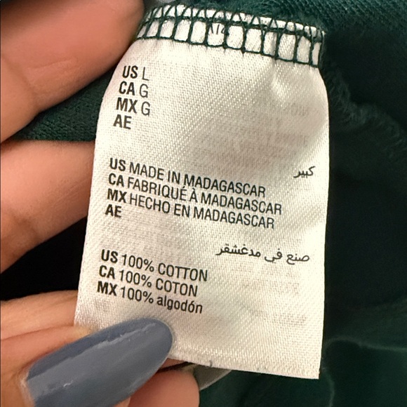 Karen Scott Women's Mock Neck Long Sleeve Top Green 100% Cotton Size L - Picture 3 of 5